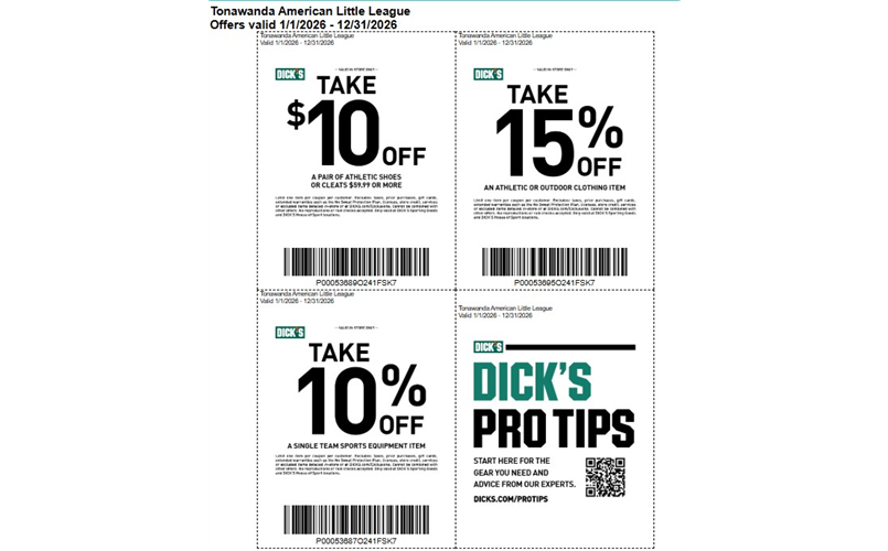 Dick's Sporting Goods TALL Season Coupon
