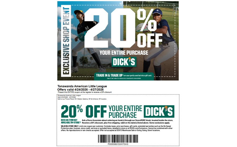 Dick's Sporting Goods TALL Shopping Weekend Coupon
